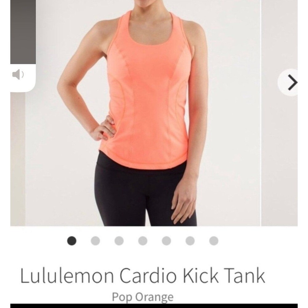 Lululemon Cardio Kick Tank Pop Orange